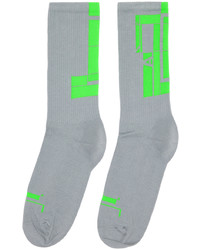 A-Cold-Wall* Gray Block Bracket Socks