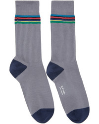 Paul Smith Grey Duo Rib Socks