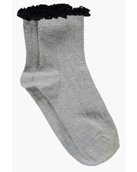 Boohoo Kara Lace Frill Ankle Socks