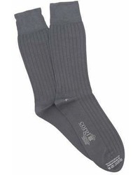 Corgi Lightweight Cotton Blend Socks In Grey