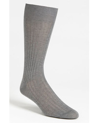 Pantherella Cotton Blend Mid Calf Dress Socks Mid Grey Regular