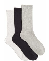 Raey Ry Set Of Three Cotton Blend Socks