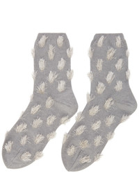 Y's Ys Grey Inside Out Rame Socks