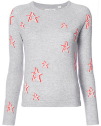 Grey Star Print Cashmere Sweater