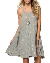 Grey Star Print Dress