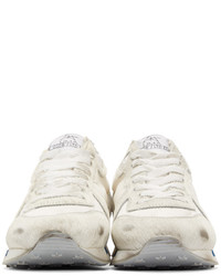 Golden Goose Deluxe Brand Golden Goose White Grey Limited Edition Distressed Calf Hair Running Sneakers