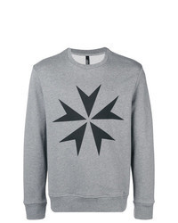 Grey Star Print Sweatshirt