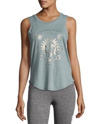 Spiritual Gangster All My Stars Muscle Tank Top Sage