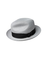 Bailey Craig Woven Fedora In Grey At Nordstrom
