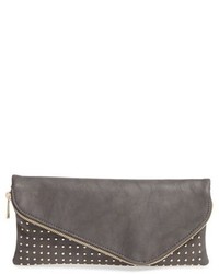 Sole Society Studded Foldover Clutch Red