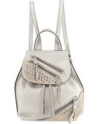 Marc Jacobs Studded Zip Leather Flap Backpack Dove
