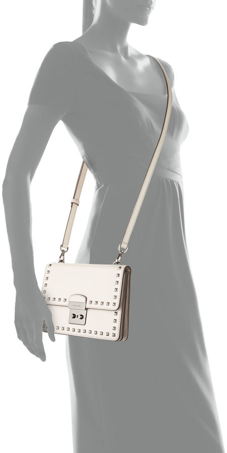 MICHAEL Michael Kors Michl Michl Kors Sloan Studded Large Gusset Crossbody  Bag Cet, $268, Neiman Marcus