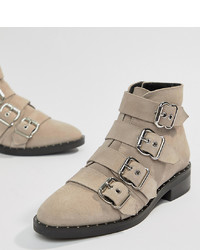 ASOS DESIGN Avid Suede Studded Ankle Boots