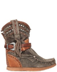 EL VAQUERO 70mm Fringed Studded Suede Boots