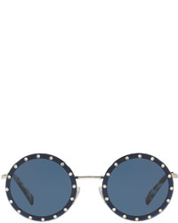 Valentino Studded Round Sunglasses