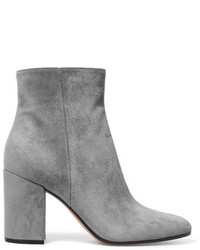Gianvito Rossi 85 Suede Ankle Boots Gray