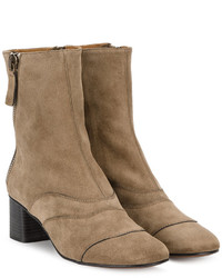 Chloé Grey Lexie 55 Suede Ankle Boots