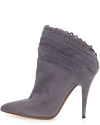 Tabitha Simmons Harmony Scalloped Ankle Boot Gray