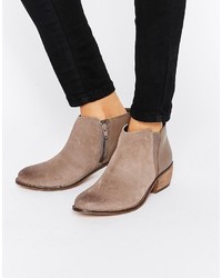 Dune Penelope Gray Suede Ankle Boot
