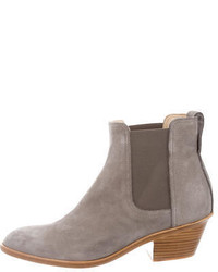 Rag & Bone Suede Round Toe Ankle Boots
