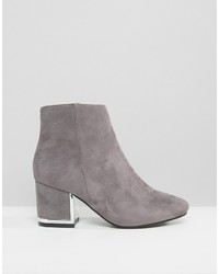 Boohoo Suedette Heeled Ankle Boots