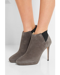 Jimmy Choo Talula Suede Ankle Boots Gray