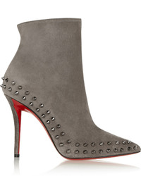 Christian Louboutin Willeta 100 Spiked Suede Ankle Boots