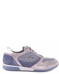 Hogan Bluegrey Suede Sneakers