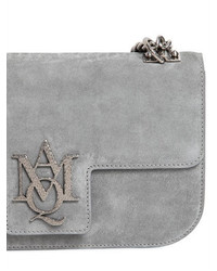 Alexander McQueen Medium Insignia Suede Leather Bag