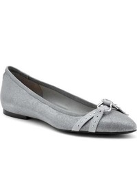 Sperry Topsider Shoes Linden Flat Grey Sparkle Suede