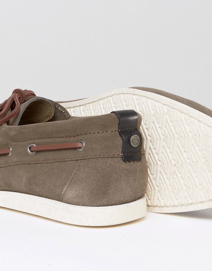 Occasionally To the truth Corporation Boss Orange By Hugo Boss Deck Suede Boat Shoes, $163 | Asos | Lookastic