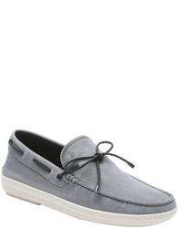 Tod's Night Suede Marlin Braided Tie Boat Shoes