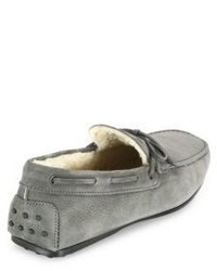 Tod's Slip On Suede Boat Shoes