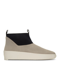 Fear Of God Grey And Black Polar Wolf Chelsea Boots