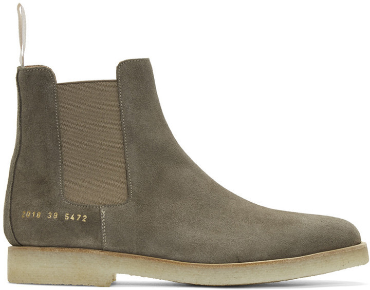 Common Projects Grey Suede Chelsea 