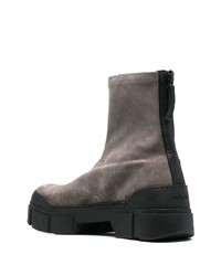 Vic Matie Zippered Suede Ankle Boots