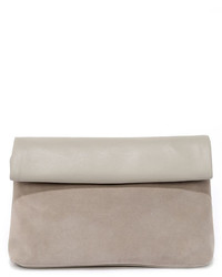 Lets Roll Mint Green Suede Leather Clutch