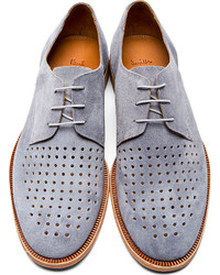 Paul Smith Grey Suede Perforated Frank City Derbys