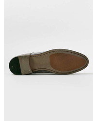 Topman Grey Brushed Suede Derby Shoes