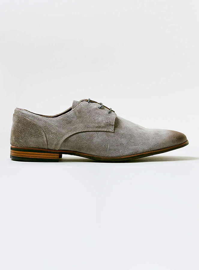 Silver Street Lime Mens Grey Suede Casual Derby Shoes RRP £65 Free UK P&P!