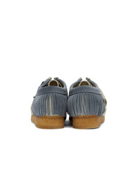 Palm Angels Grey And Black Clarks Originals Edition Fringed Wallabee Moccasins