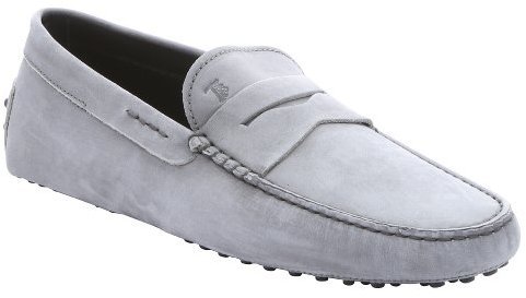 tod's grey suede loafers