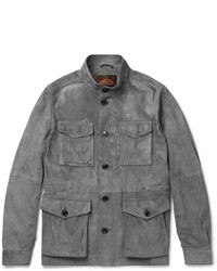 Grey Suede Field Jacket