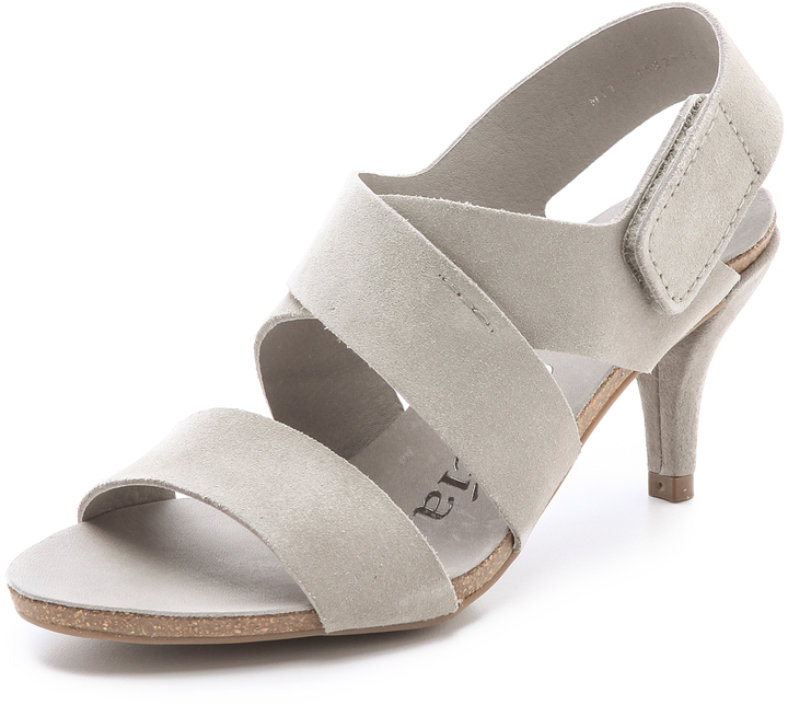grey low heel shoes