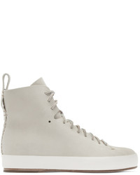 Feit Beige Hand Sewn High Top Sneakers
