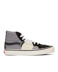 Vans Black And Grey Sk8 Hi Bricolage Sneakers