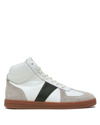 Rhude Colour Block Leather High Top Sneakers