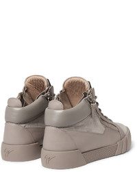 Giuseppe Zanotti Leather And Suede High Top Sneakers