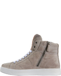 Prada Linea Rossa Suede Hidden Wedge High Top