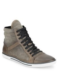 Kenneth Cole Sun Down Leather Suede High Top Sneakers